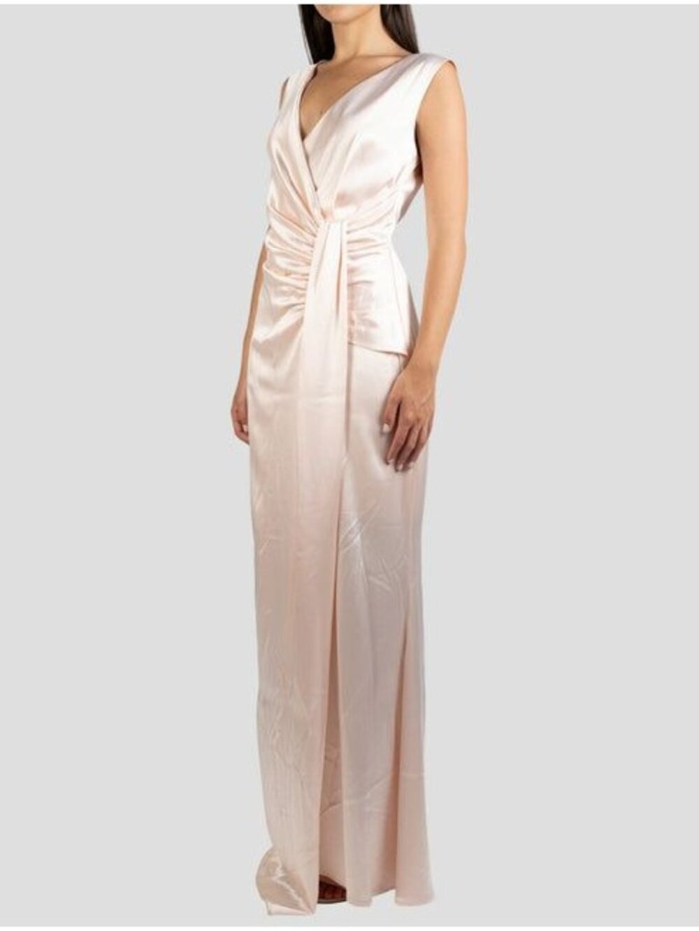 NWT $5525 Kiton Pe Gown Champagne Pink Size 8